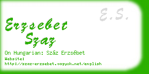 erzsebet szaz business card